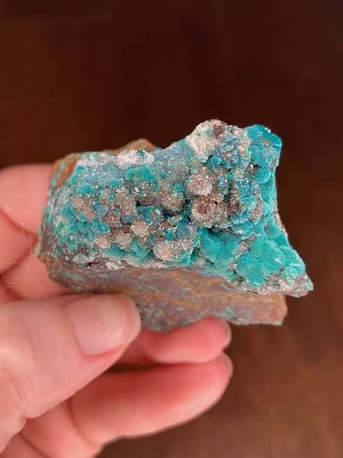 Rosasite Specimen With Druzy for wholesale by Prettygoods