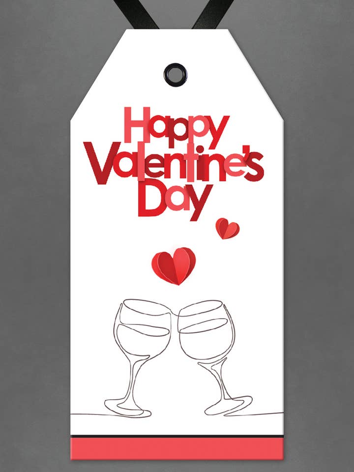 Etiqueta de presente de Óculos Feliz Dia dos Namorados por atacado de Sovana Designs