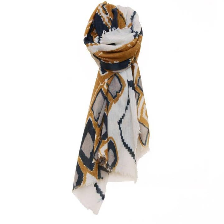 Men's Premium Aztec Print Wool Scarf for wholesale by Deidaa