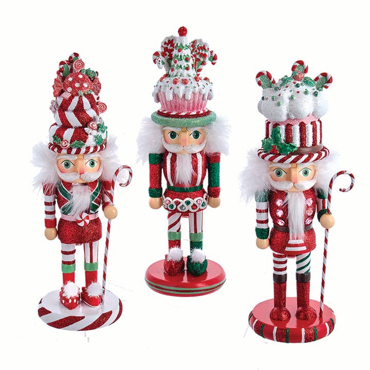 Kurt S. Adler, Inc. - Wholesale Holiday Nutcracker - 10"CANDY+CAKE FUN HATS NUTCRACKERS 3A
