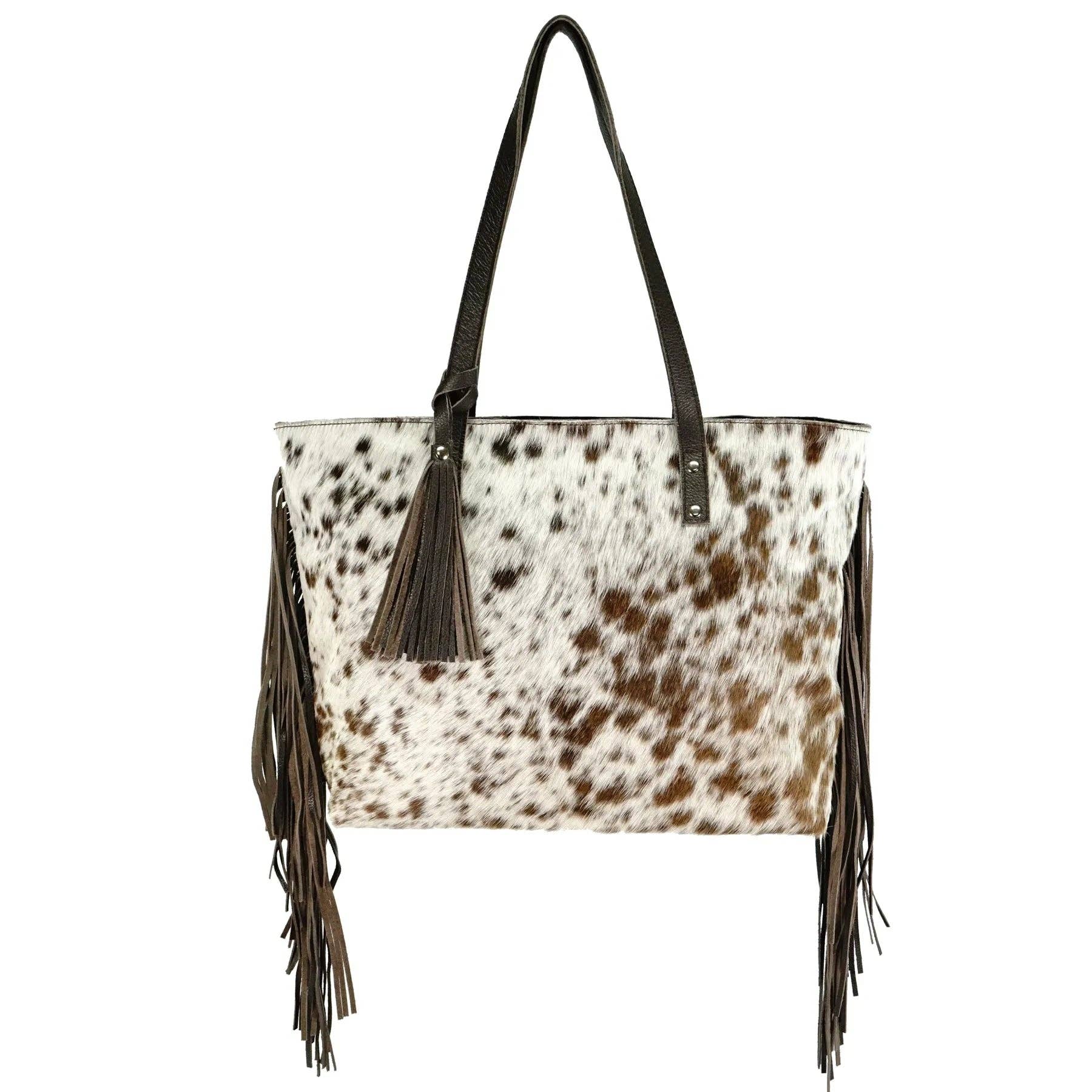 Rodeo - Wholesale Tote Bag - Women's - Genuine leather hair on cowhide women's shoulder bag with fringes3