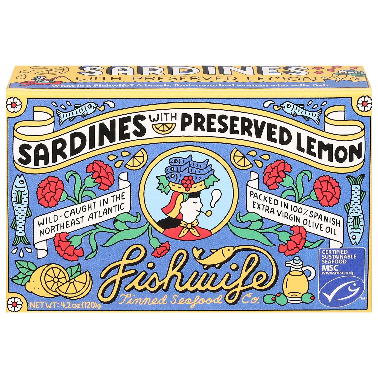 Everyday Supply Co - Wholesale Tinned Fish - Fishwife - Sardines Preserved Lemon - Cs Of 12-4.2 Oz0