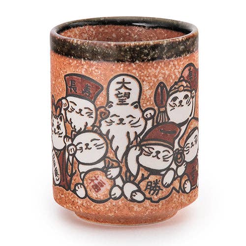 Urban Tokyo - Wholesale Coffee Mug - Japanese Seven Lucky Gods Shichifukujin Yunomi Style Tea Cup