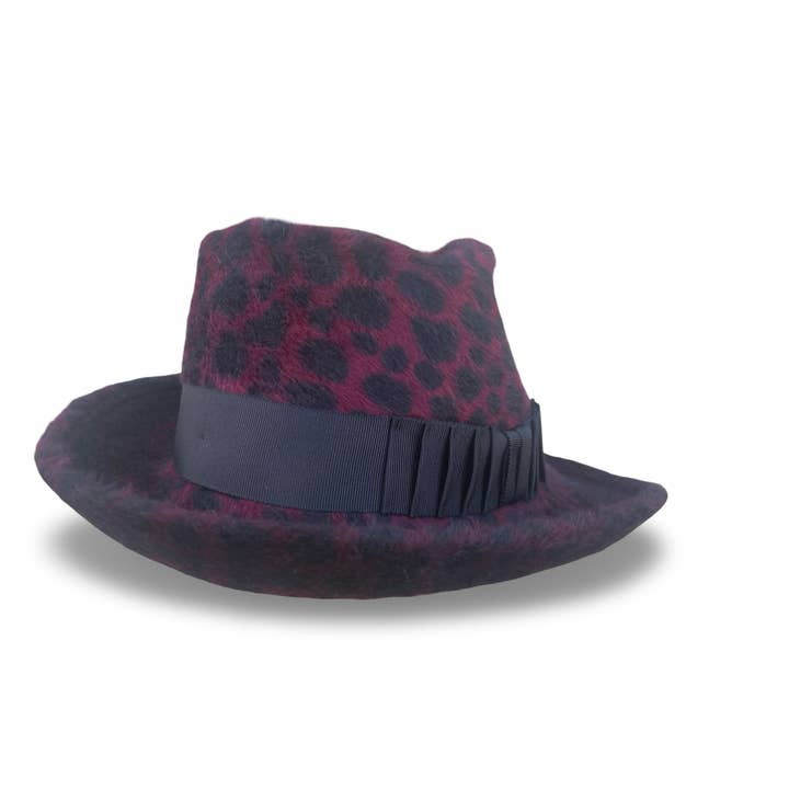 Cha Cha's House of Ill Repute - Wholesale Fedora - Women's - Panthera - Burgundy Leopard Fedora2