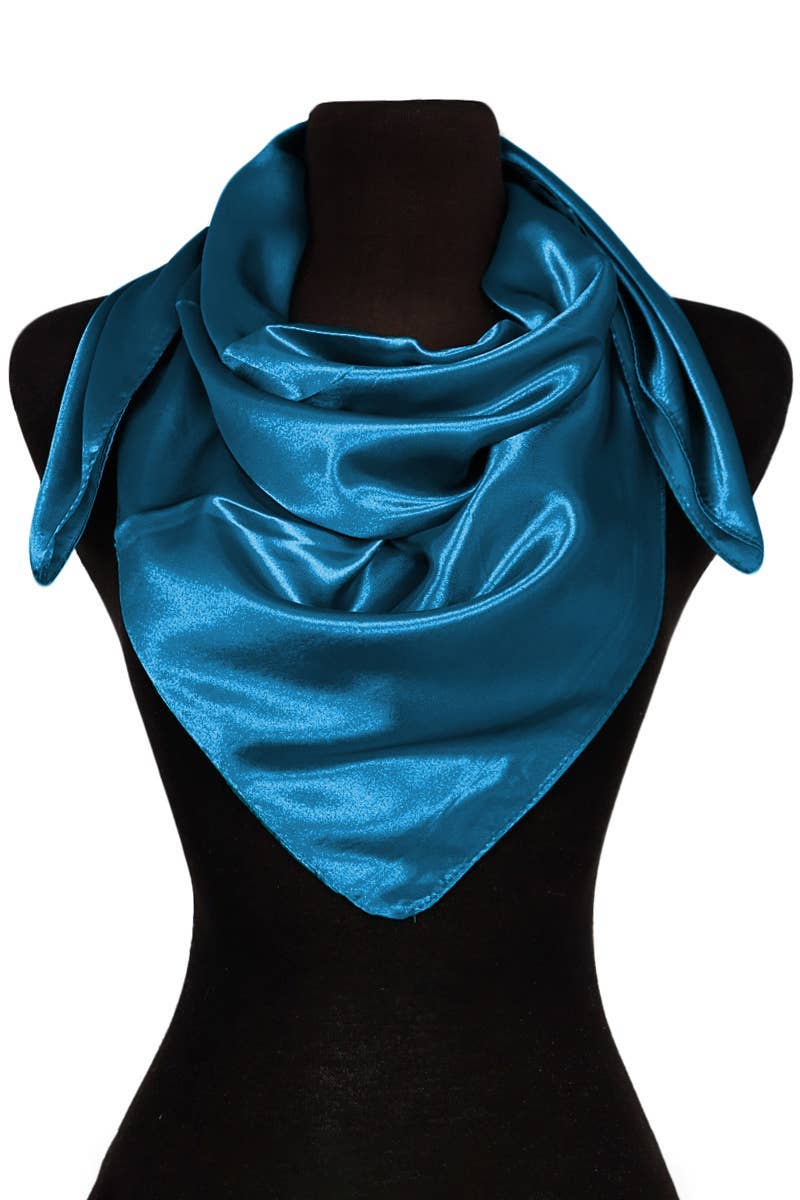 Cap Zone - Vente Écharpe – femme - Foulard carré brillant en satin polyester effet soie40