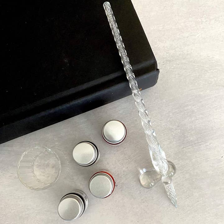 Soothi | Containers Of Creativity – Engroshandel Pen – Håndblæst glas dyppepen sæt – elegant kalligrafi og skrivning4