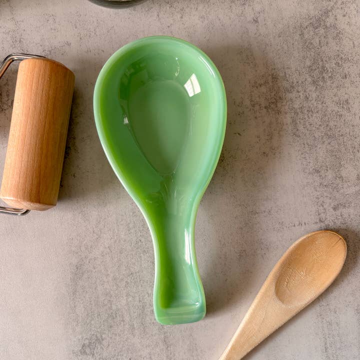 TableCraft Products Company - Wholesale Spoon Rest - Jadeite Glass Collection Spoon Rest