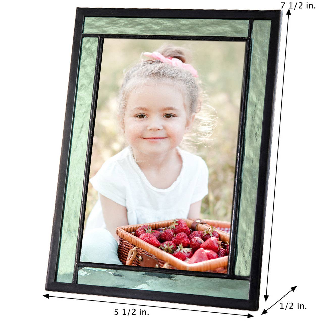 J Devlin Glass Art & Bert Anderson Collection - Wholesale Picture Frame - Pic 364 Sage Green Glass - Easel Back Frame  Series4