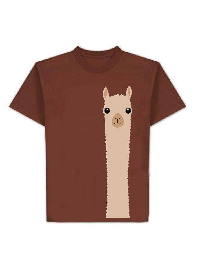Castanho café camiseta: Alpaca Watching para venda a revendedores na Faire