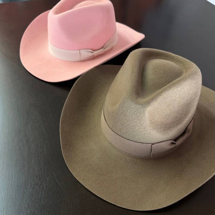 Queens INC - Wholesale Cowboy Hat – Women’s - Stiff brim Australian wool cowboy Hat with Ribbon10