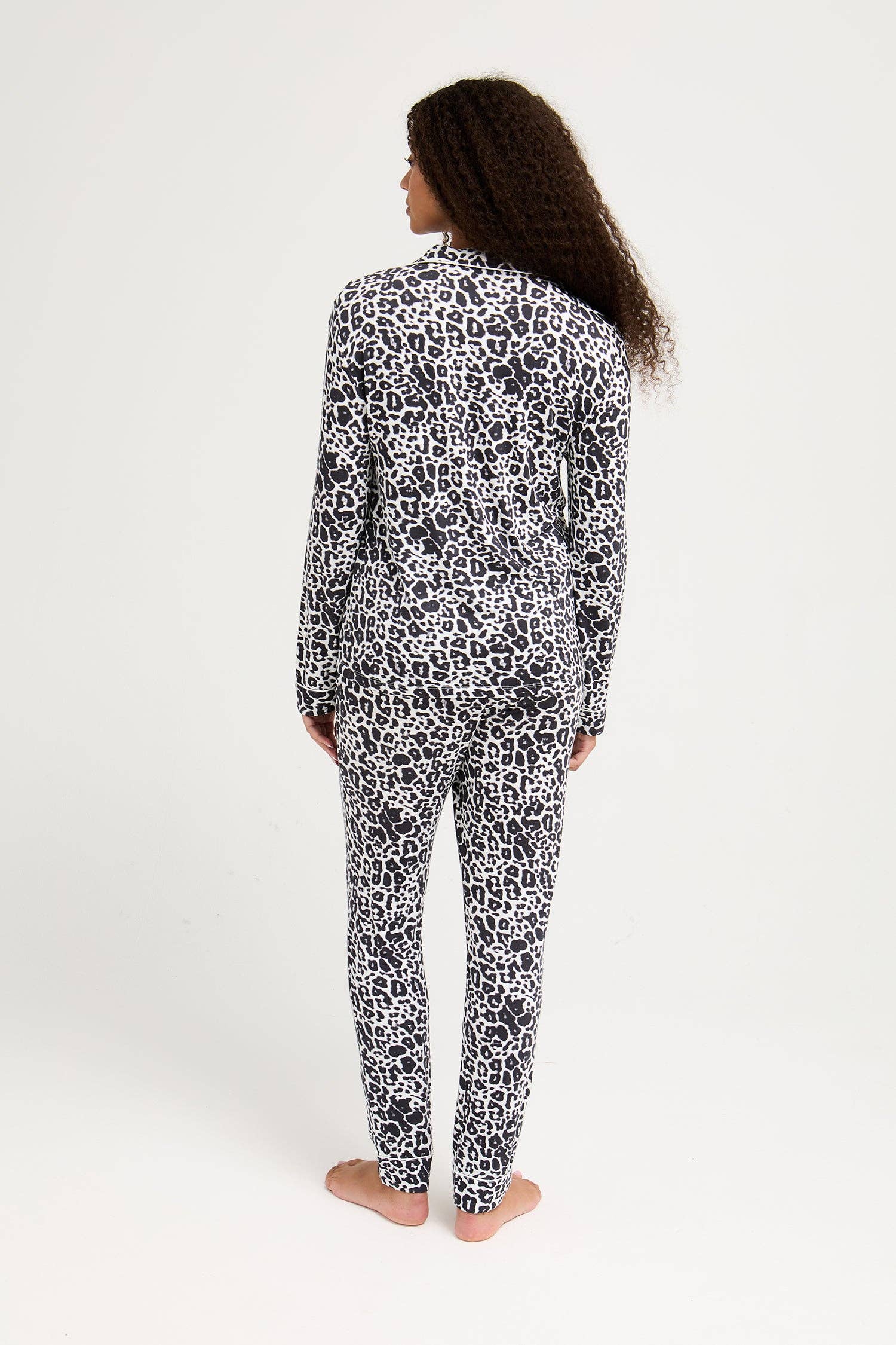 Bamboo Long Pyjama Set in Luxe Leopard for wholesale on Faire2