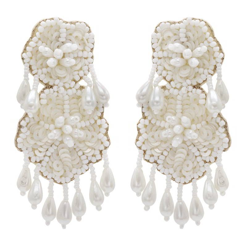 ACUS - Venta al por mayor Pendientes colgantes - Pendientes Hilda Blanco0