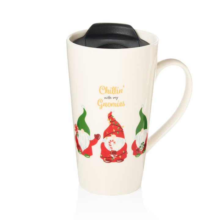 18oz Gnomies Travel Mug - Holiday for wholesale by Godinger