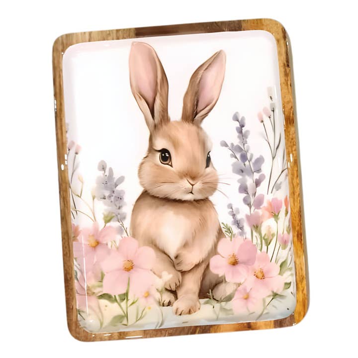 Spring Bunny Tray 14" (Case of 3) EAST-1-A PREORDER for wholesale by My Casita