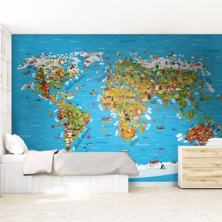 The Design Department b.v. - Wholesale Wallpaper - Wall Mural World Map for Children2