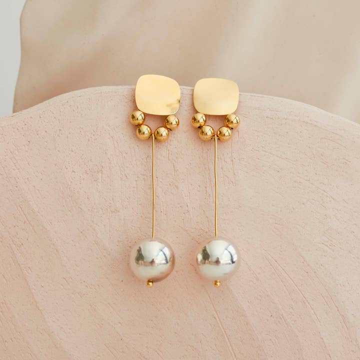 Judith Benita - Wholesale Dangle Earrings - Antoinette two-tone earrings2