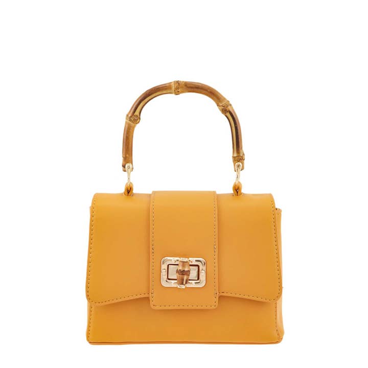 anbfashion - Wholesale Top Handle Bag - Women's - Rectangular Crossbody Bag with Bamboo Handle5