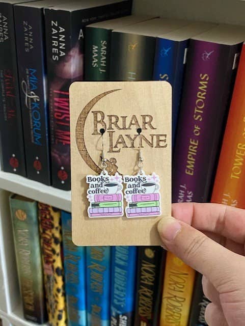 Briar layne - Wholesale Dangle Earrings - Books and Coffee Themed Bookish Earrings3