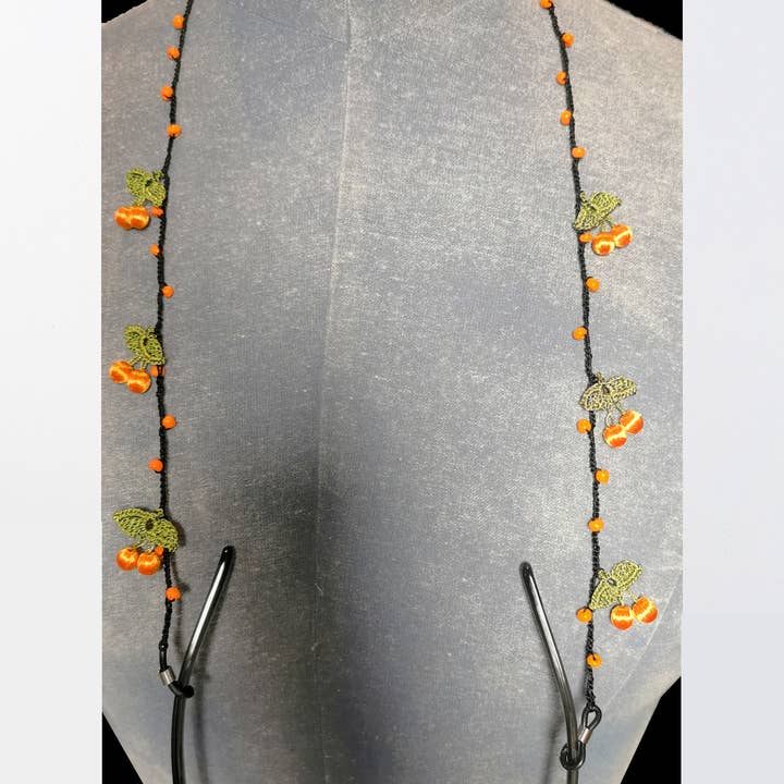 Meli Design - Vendita all'ingrosso Cordino - Donna - Cordino per occhiali ciliegia in filo di seta1