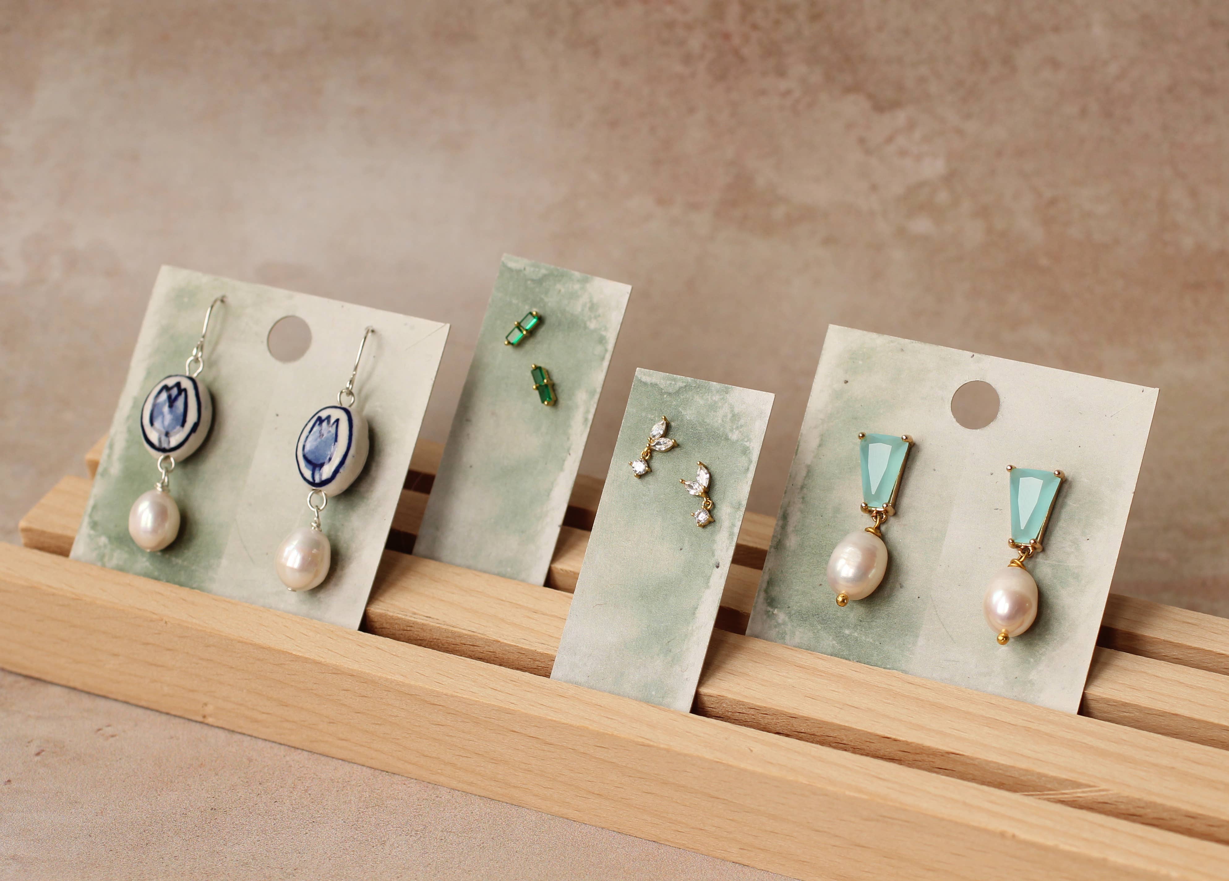 Silk Purse, Sow's Ear – wholesale Stud/post earrings – Opal Lotus Petal Stud Earrings6