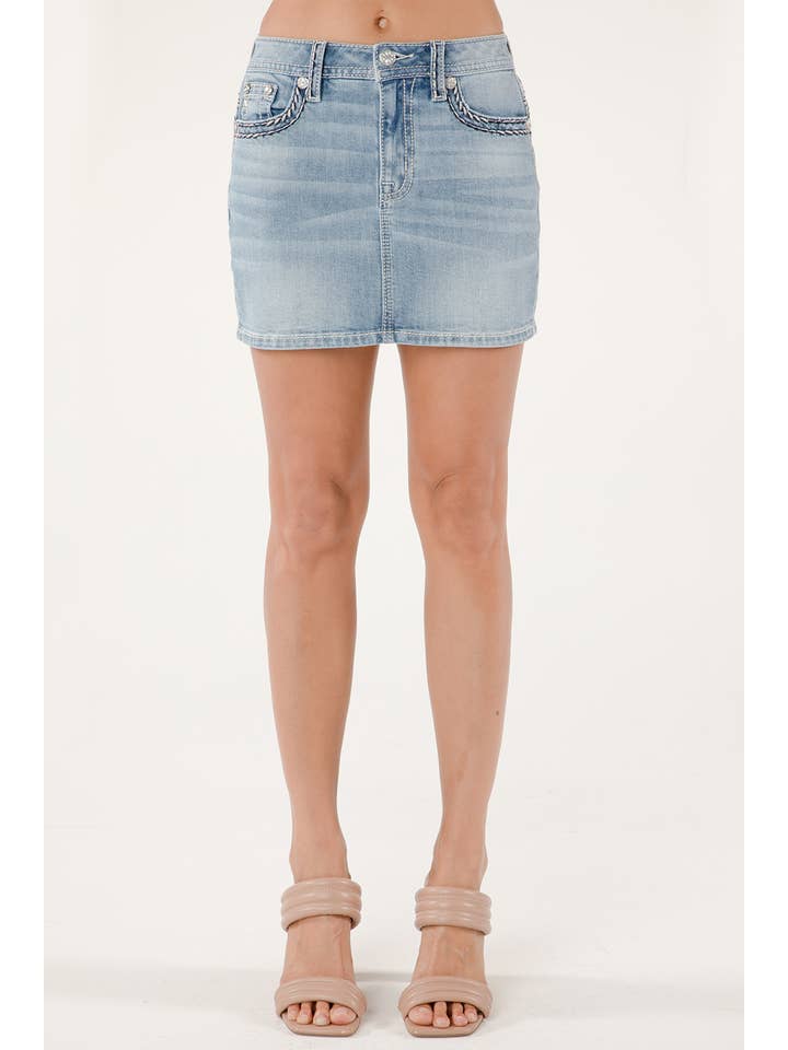 Miss Me - Wholesale Skirt - Women's - M5014N419- MID RISE MINI DENIM SKIRT2