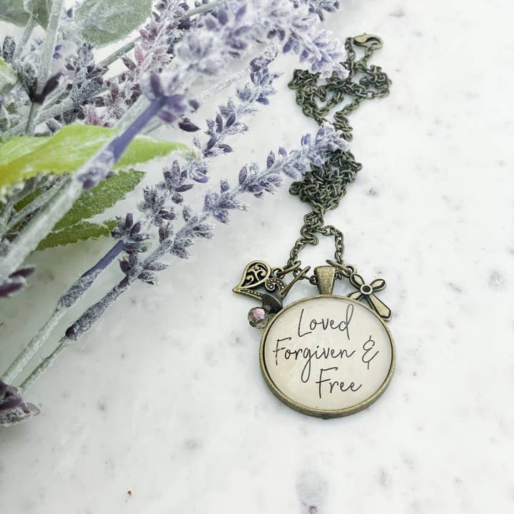 Loved Forgiven and Free Necklace for wholesale by Ivy Barn Designs