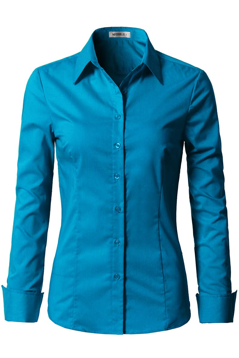 NINEXIS - Vente Chemise à col boutonné – femme - CWTDSL028_Chemises à col boutonné à manches longues91