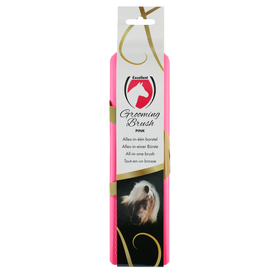Hofman Animal Care - Wholesale Pet Grooming Aid - Dog - Excellent Horse Grooming Brush L Pink0