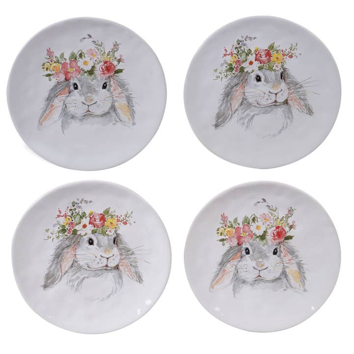 Sweet Bunny Easter Dessert Plate 8.5 in (2) asst. for wholesale by Certified International