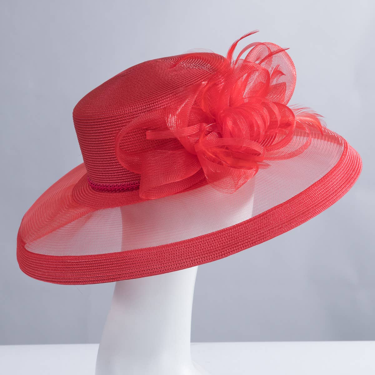 KaKyCo - Vendita all'ingrosso Cappello di paglia - Donna - Cappello di Paglia in Poliestere con Tesa in Crinolina e Fiocco a Nastro | 30188627