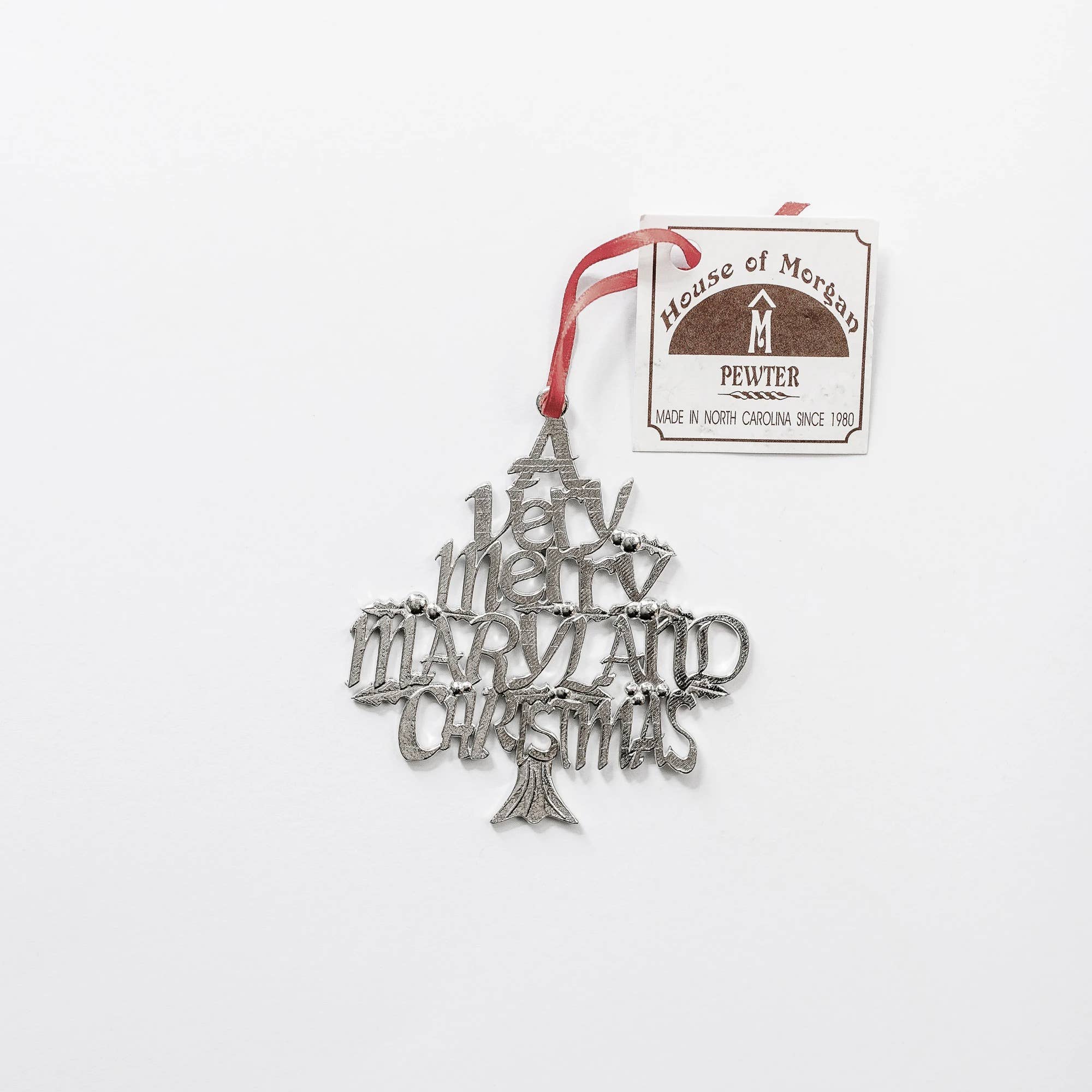 House of Morgan Pewter - Wholesale Ornament - Merry Maryland Christmas Ornament - Maryland Gifts3