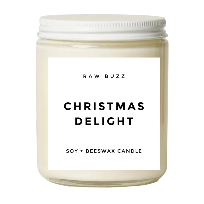 Raw Buzz Co - Wholesale Jar/Filled Candle - Christmas Delight Soy Candle1