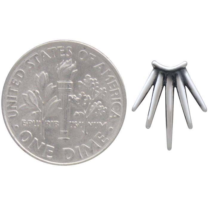 Nina Designs - Wholesale Stud/Post Earrings - Sterling Silver or Bronze Five Spike Post Earrings 12x10mm4