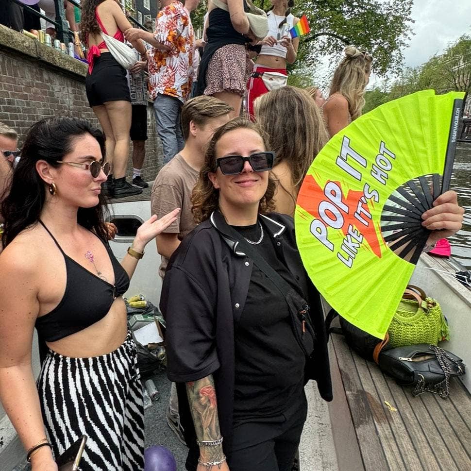 The Gay Fan Club - Wholesale Handheld Folding Fan - Poppers Fan (UV)10