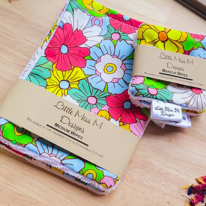 Colourful Daffy Makeup Wipes for wholesale by Little Miss M Designs
