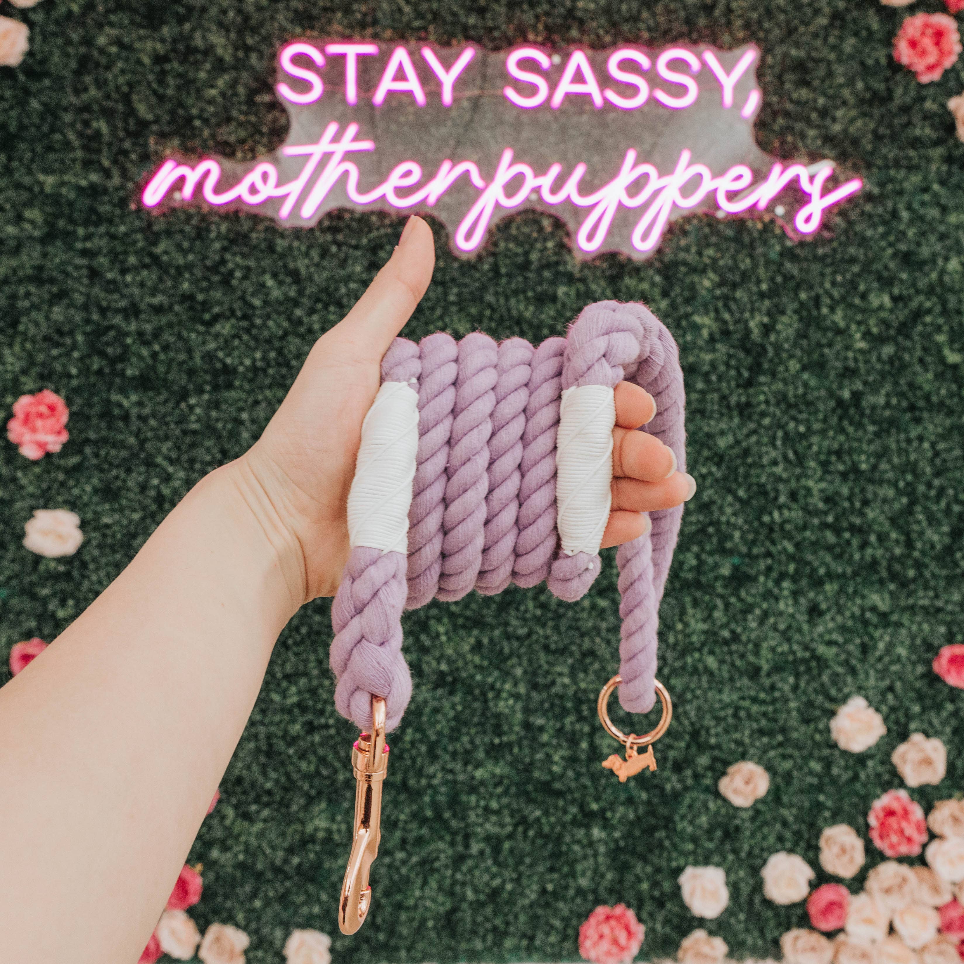 SASSY WOOF - Wholesale Pet Leash - Dog - Dog Rope Leash - Lavender3
