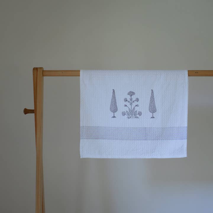 Ji | The Atelier - Wholesale Hand Towel - Marigold Hand Towel | Block Printed4