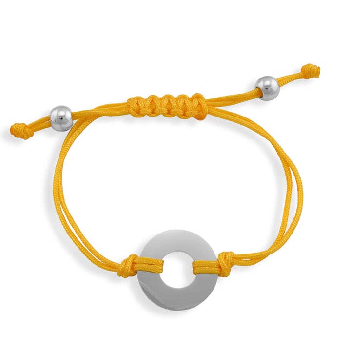 WJW - Wholesale Woven/Braided Bracelet - Engravable Washer Friendship Bracelet