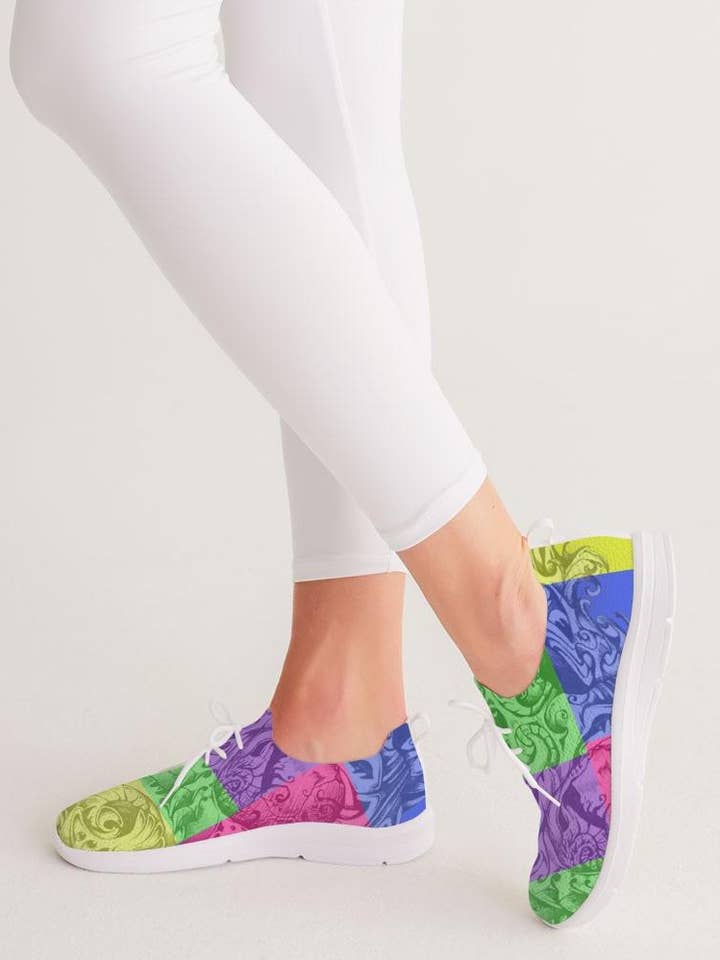 Sapato feminino Flyknit com cadarço Skull Bow por atacado de Dwayne Elliott Collection