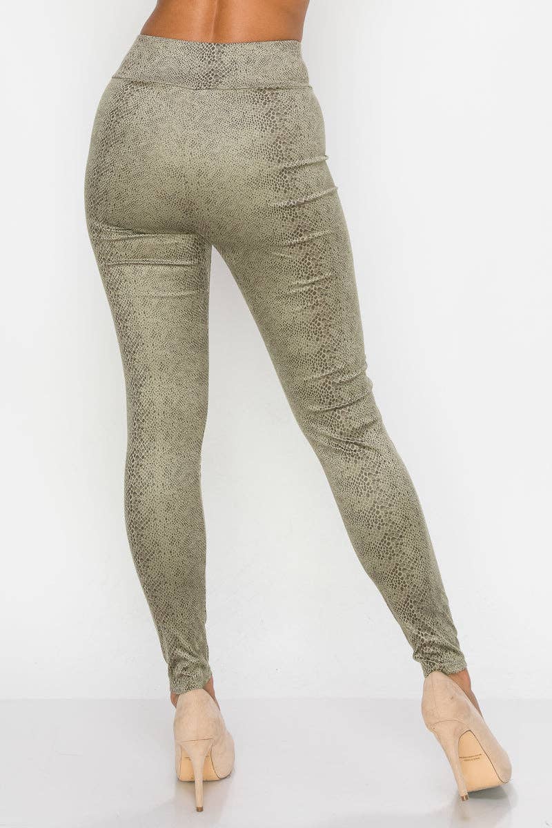 CC Wholesale Clothing - Vente Ensemble haut et pantalon (PAS d'intérieur) - Femme - Ensemble haut et legging à imprimé serpent en relief6