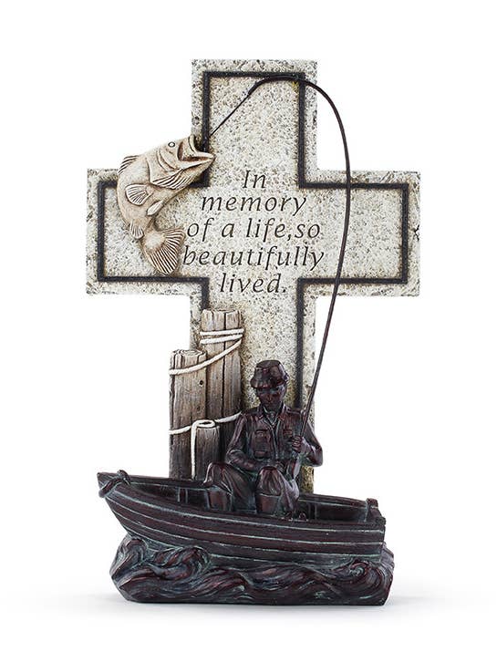 Fisherman Memorial Cross Item # 13467 for wholesale by Napco