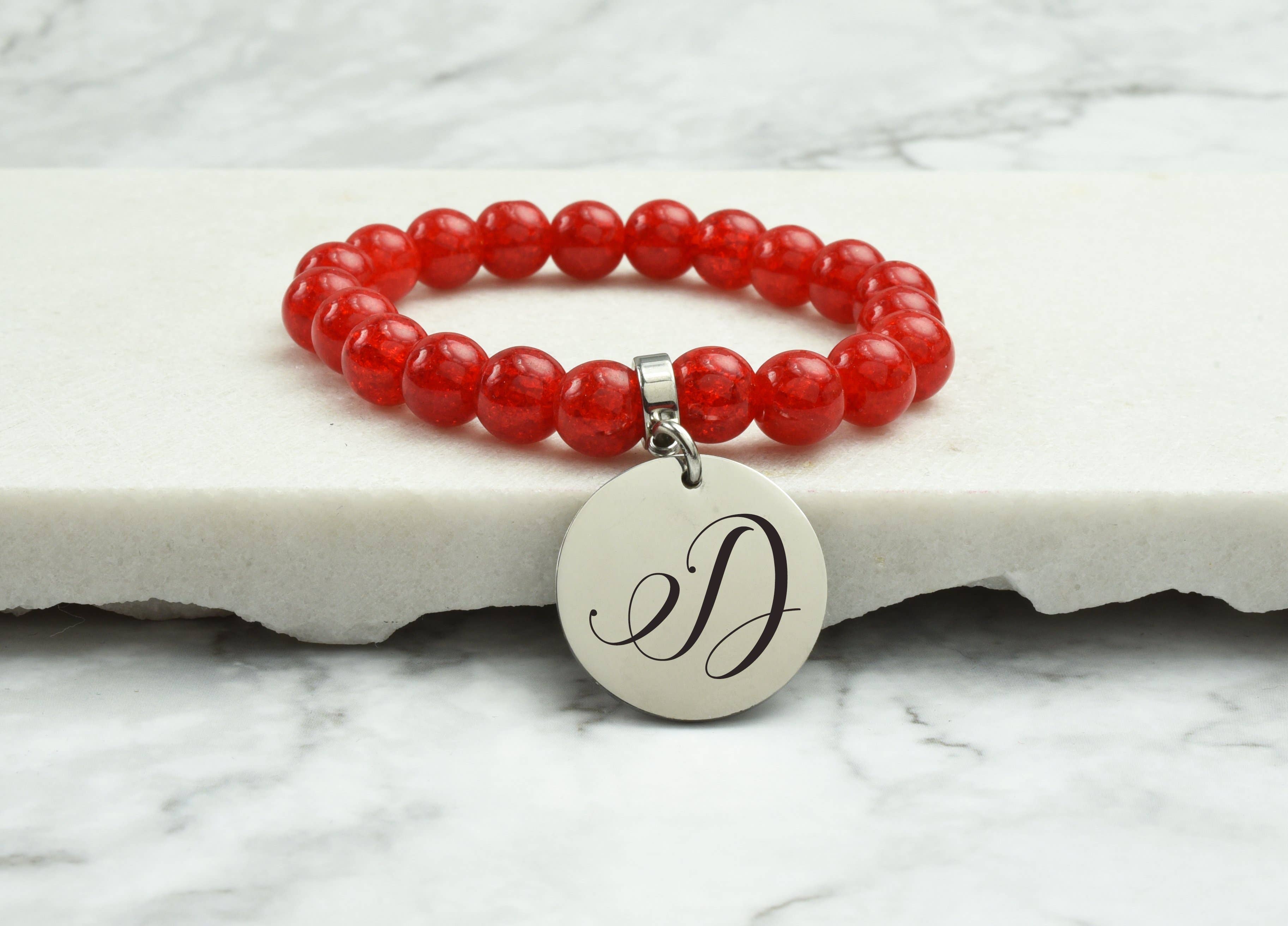 Pink Box - Wholesale Armband met kralen - Mama, Big Sis, Lil Sis Crystal Initial armband door roze doos29