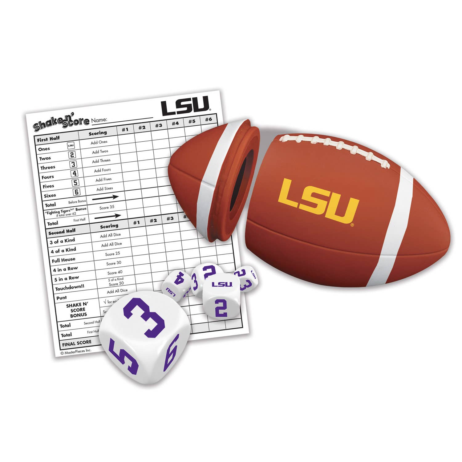 Masterpieces Puzzles - Wholesale Dice - LSU Tigers Shake n' Score1