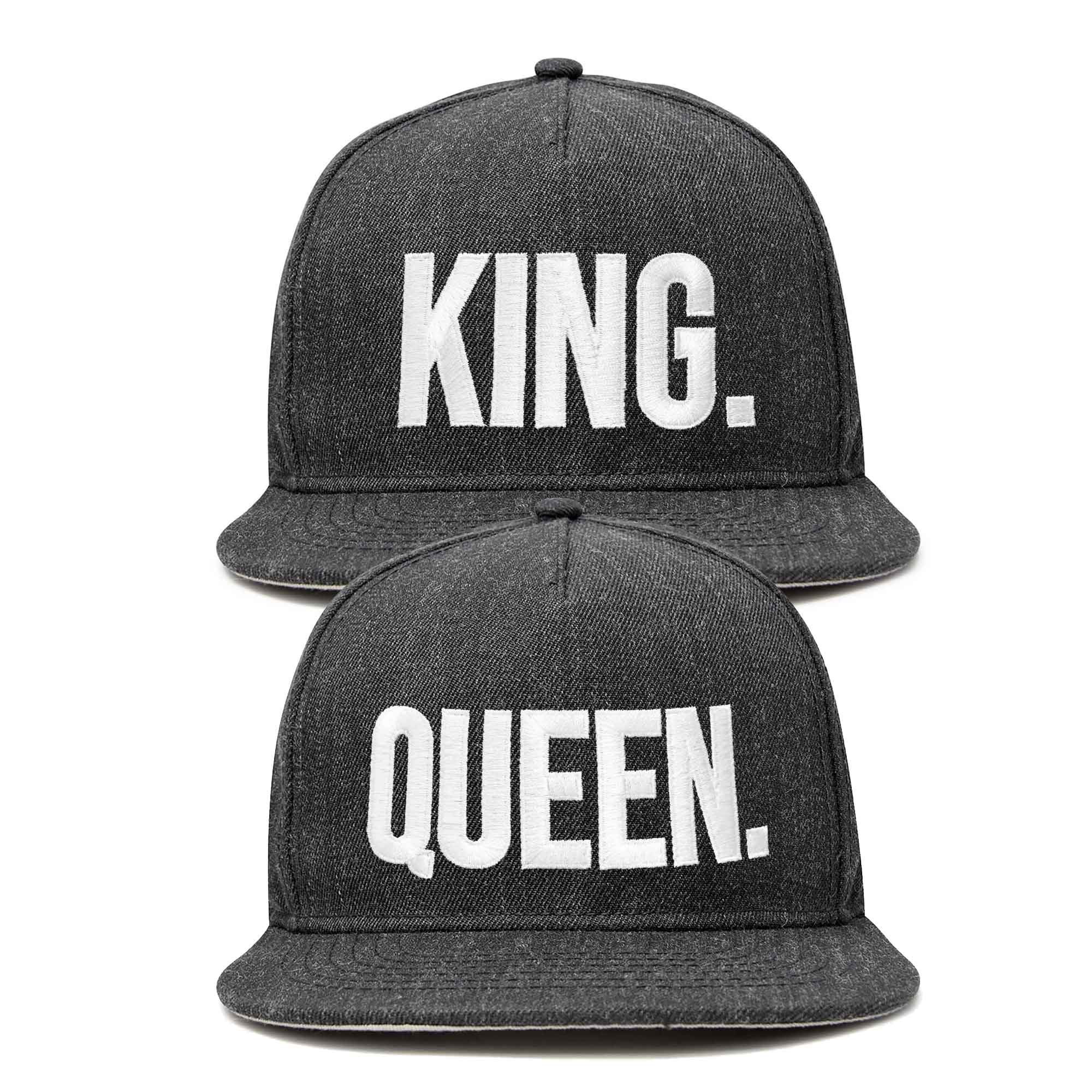 Dalix - Vente Casquette à visière plate – unisexe - Dalix King Queen Chapeau pour homme et femme13