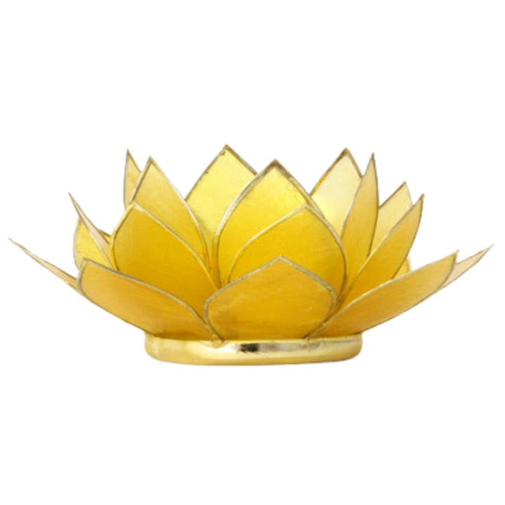 36pc Case Pack Citrine Gemstone Lotus TLight - 15% Off for wholesale by Om Gallery