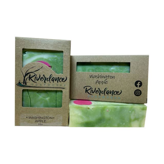 Love Washington Apple Standard Soap for wholesale by Riverdance Soapworks LLC