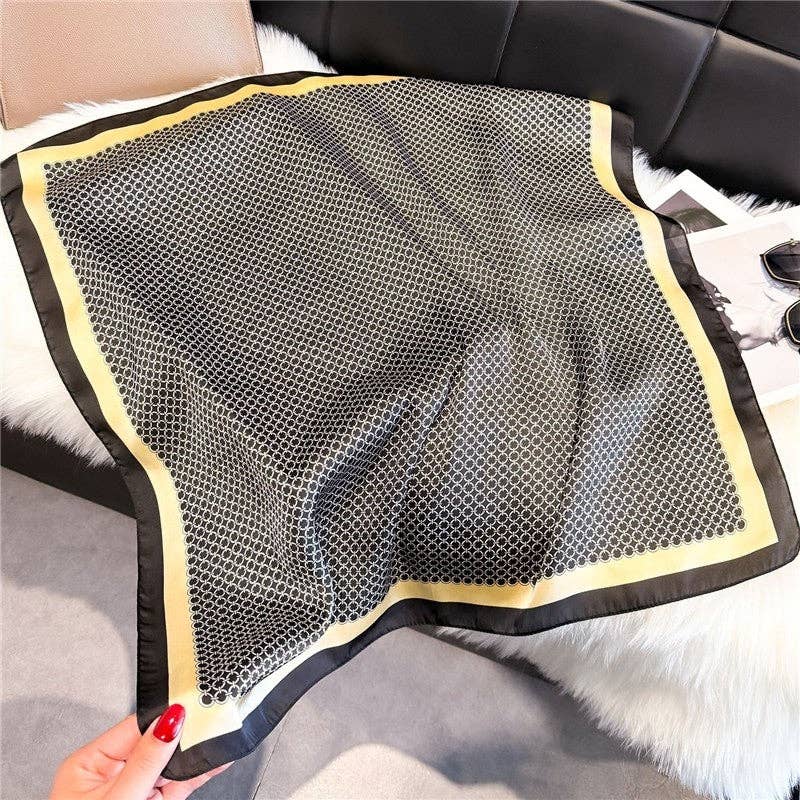 FurDecoration - Wholesale Scarf - Women's - Printed Satin Square Scarf0