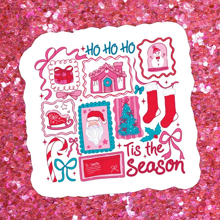 Stickers+ X Ashley Bexar - Wholesale Sticker - Christmas Girly Pink Holiday Waterproof Vinyl Sticker