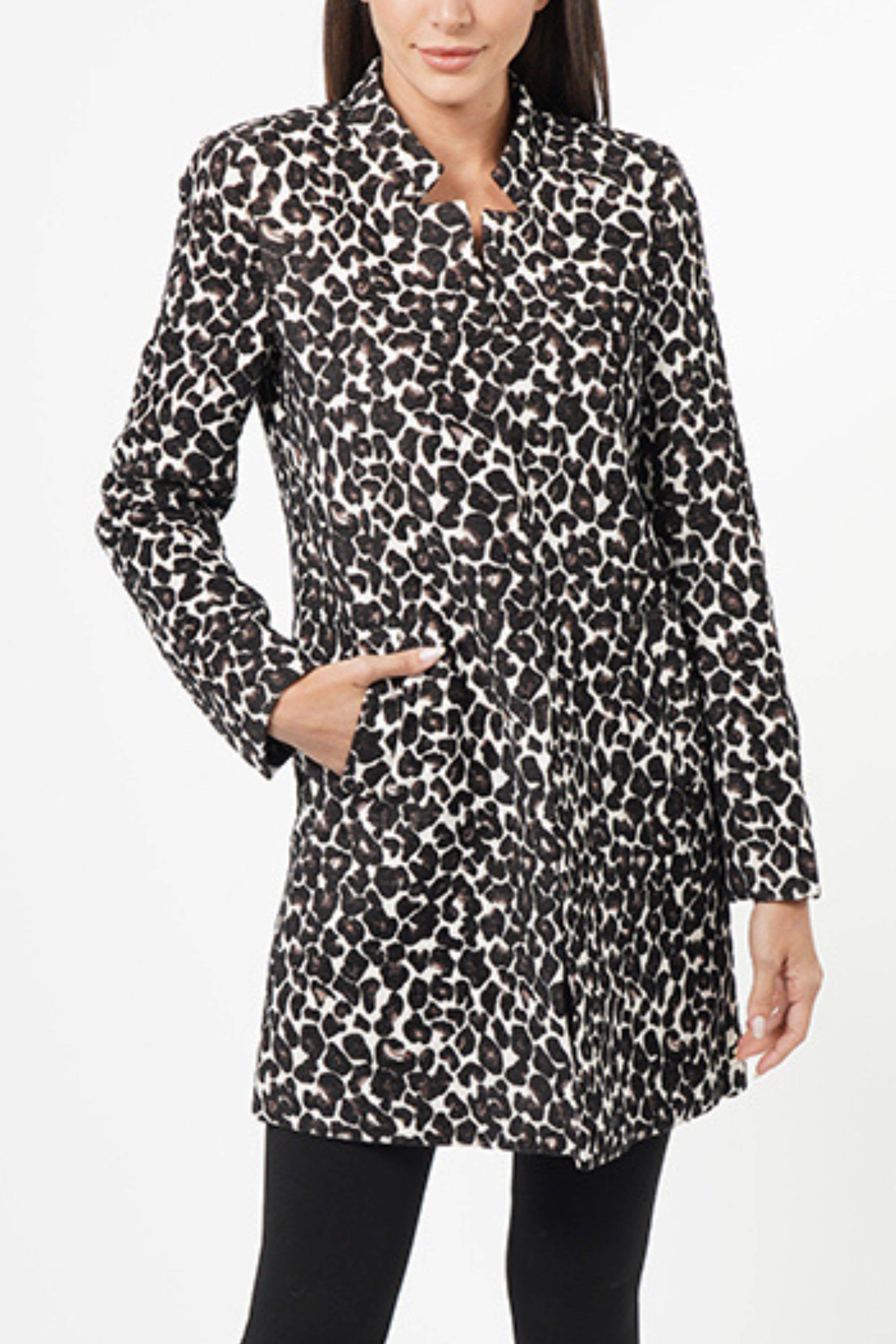 Love Token Mid-Length Leopard Print Coat for wholesale on Faire0
