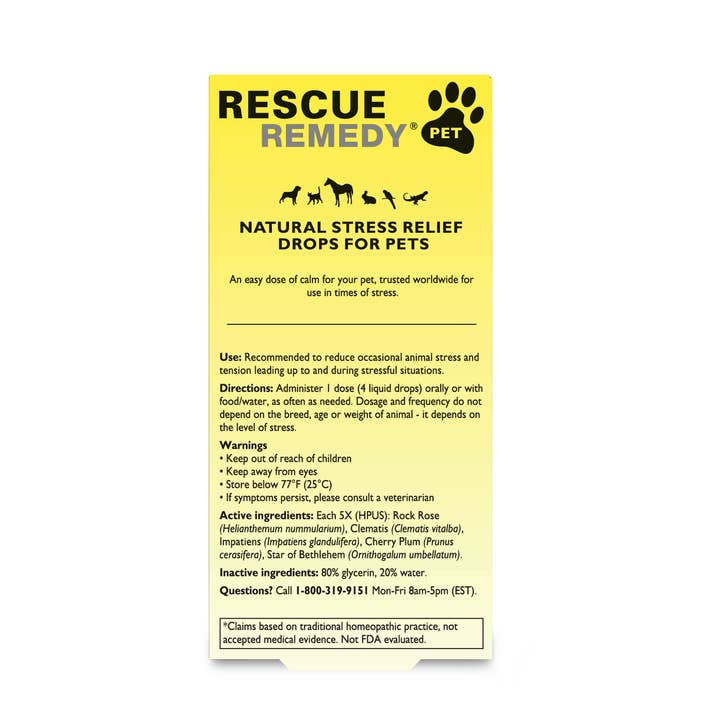 RESCUE & Bach Original Flower Remedies - Wholesale Pet Supplement - Cat/Dog - Rescue Remedy® Pet Dropper 20mL4